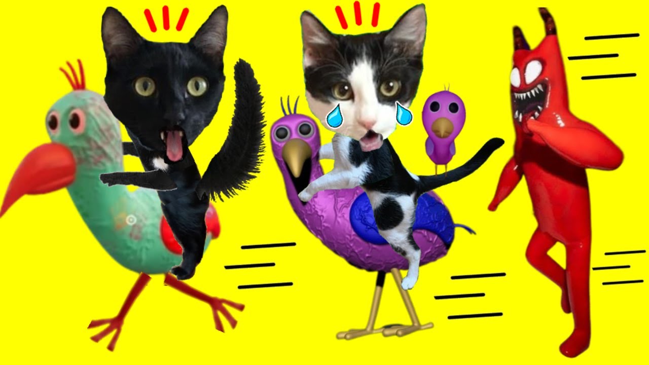 Gato escapa de Evil Ban Ban jugando Garten of banban 3 vs gatos Luna y Estrella / Final Gameplay #3