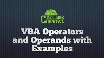 VBA Operators and Operands l VBA l Excel Programming l Excel Macros
