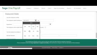 Sage Business Cloud - Payroll: How to add an employee