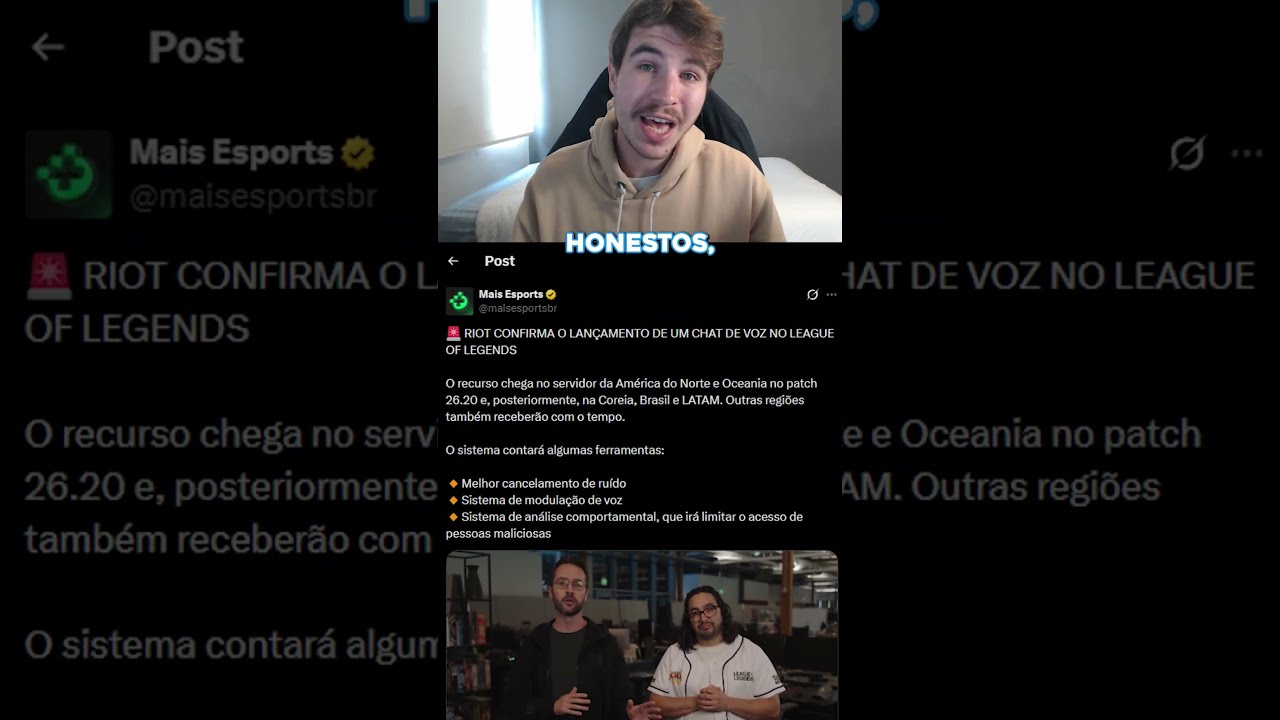 Voice Chat no LoL finalmente? 💀 #leagueoflegends #lol #shorts