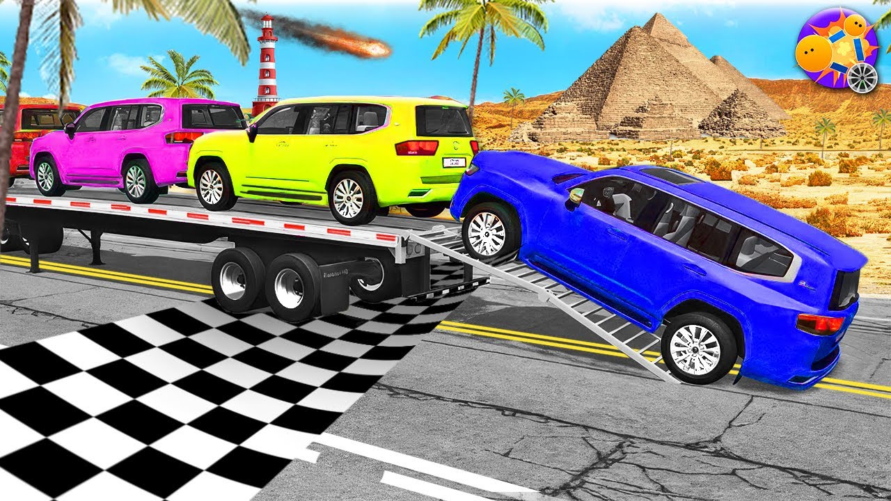 Realistic Loaded Truck vs Speed Bumps – Heavy Cargo Physics Test (BeamNG.Drive) #3 🌪️