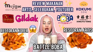 TASYI MUKBANG   REVIEW Restoran ARTIS, YOUTUBER, SELEBGRAM ! Battle Boba Terenak dan Makanan Korea