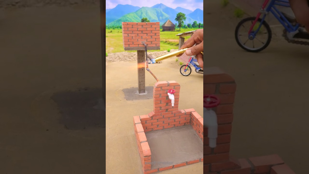 diy miniature water tap construction project@Small_Creator01