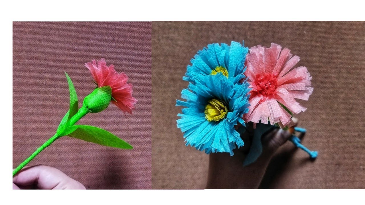 Shopping bag flower making Shopping bag craft ideas handicraftbox