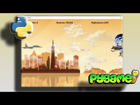 The game I made using python pygame | The skies unlimited