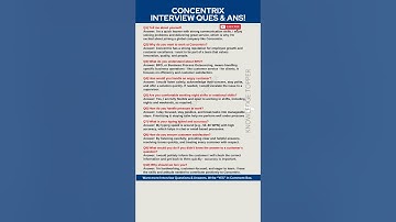 Concentrix Interview Questions and Answers