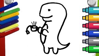 drawing nice tearex cup tea how draw coloring pages