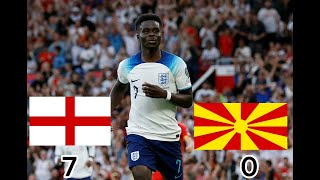 Saka was unstoppable|England Vs North Macedonia HD highlights 2023