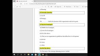 planning function