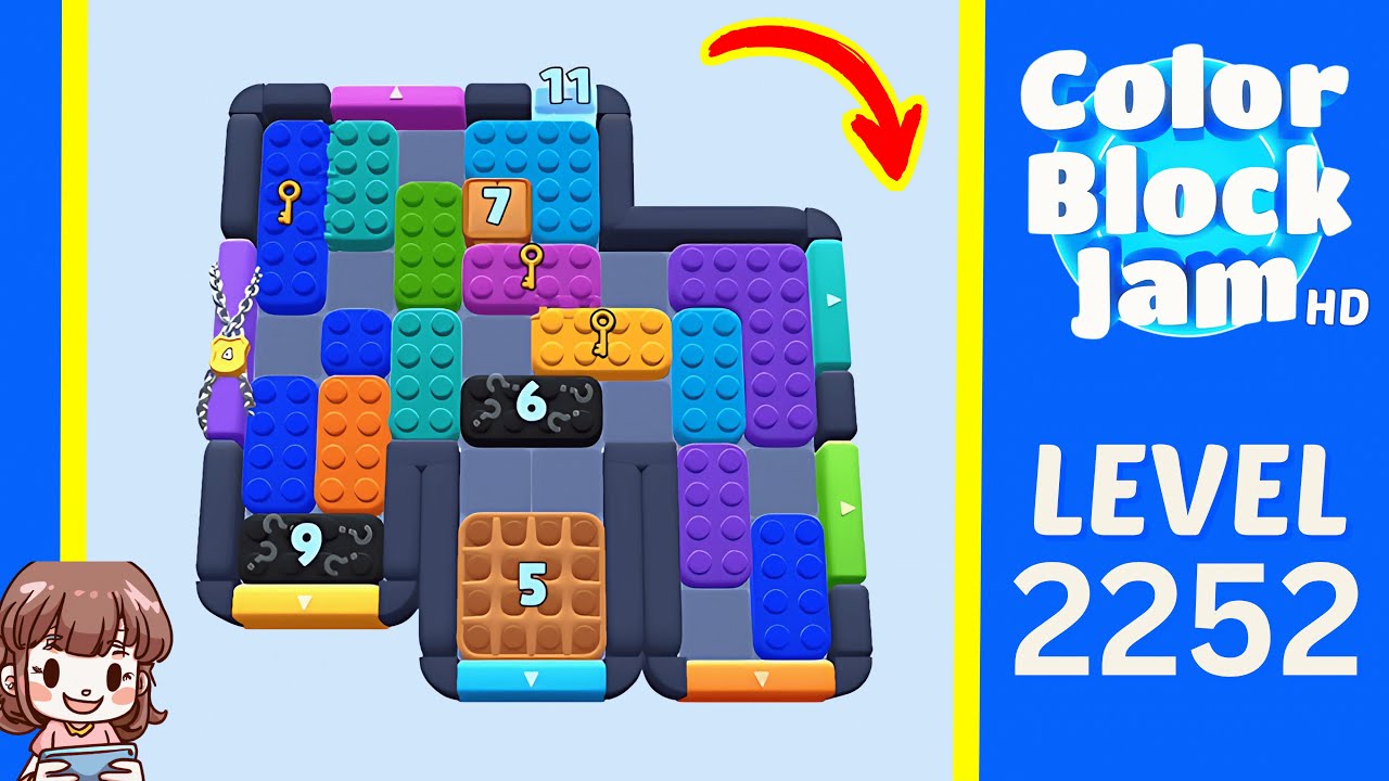 Color Block Jam Level 1345 (2252) Solution Walkthrough - YouTube