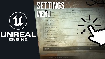 How to make an Advanced Settings Menu in Unreal Engine 5! (First Person Horror Character)