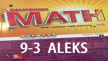 Grade 8  9-3 ALEKS