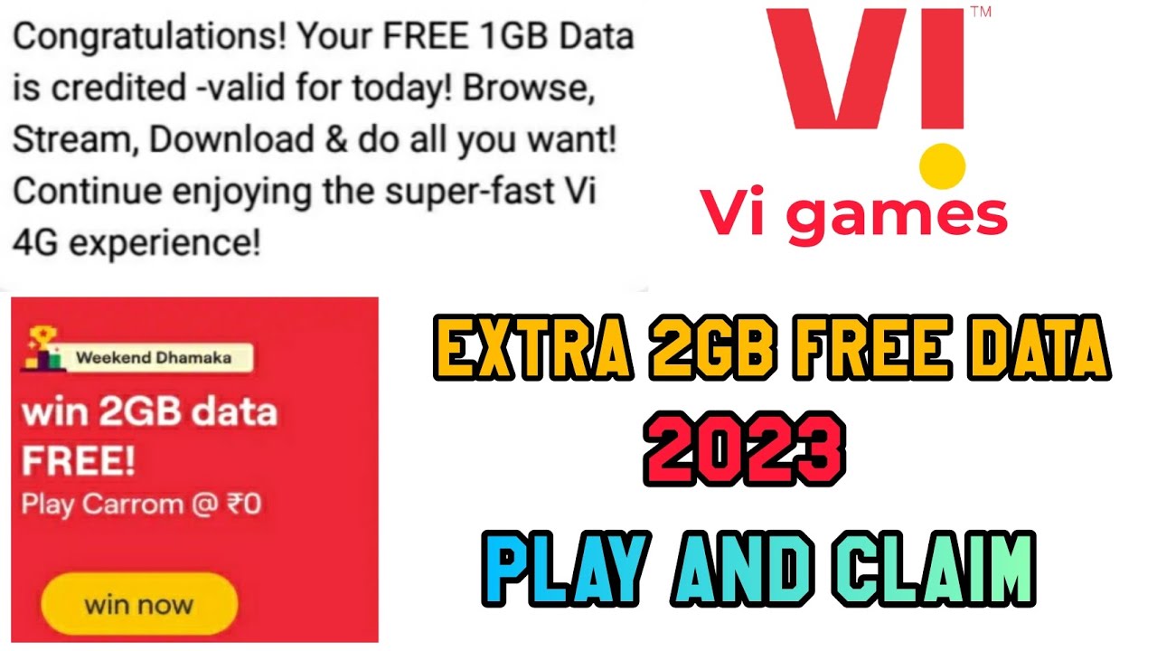 Vi Games Vi games 2GB free data | Vi free 2GB data | Vi games free data 2023 ...