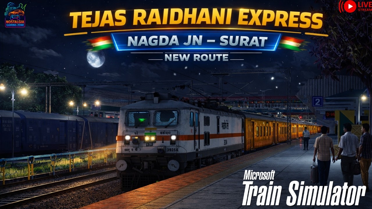 🚄 FULL SCREEN TEJAS RAJDHANI LIVE ⚡ NDLS–MMCT 130KMPH Run | MIR Route Premiere 🔥#live #msts #tejas