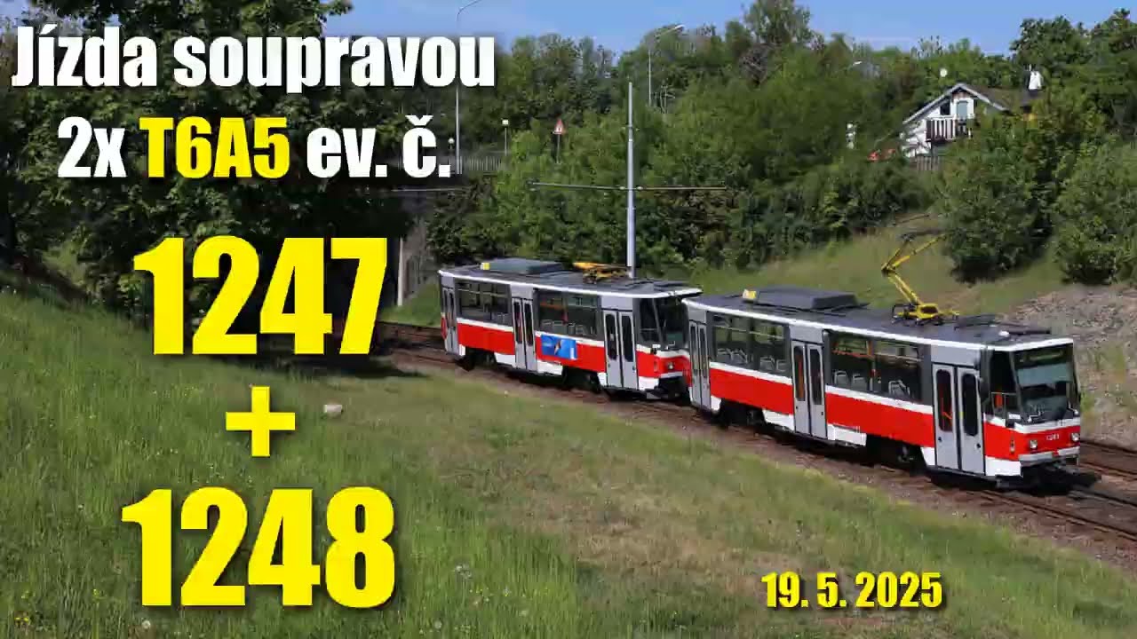 Souprava vozů 2x T6A5 #1247+#1248 na lince 10 (Květen 2025) | MHD Brno