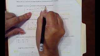 MAC1140 Lecture Sect 11.1 Systems of Linear Equations Substitution and Elimination