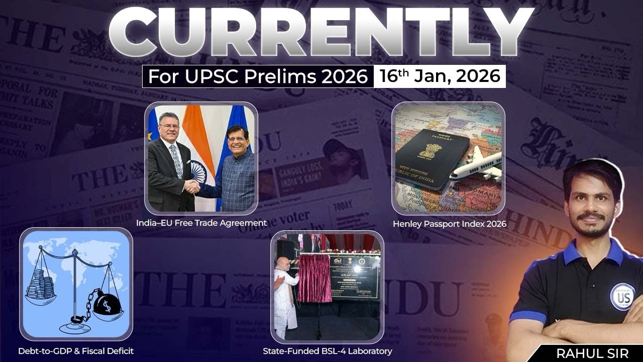 16th January Current Affairs |  Prelims 2026 | Hindu + IE | PYQs Practice | MAD Techniques