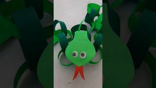 easy paper snake 🐍 #funwithart #viralvideo #viralvideo #craftideas #youtubeshorts #craft #shorts