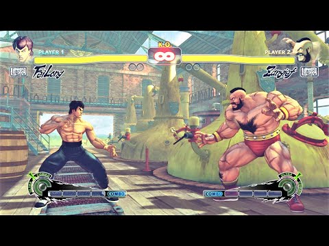 Fei Long vs Zangief (Hardest AI) - Ultra Street Fighter IV