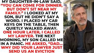 My Daughter-in-Law Said, “Don’t Sit Near My Family.” I Left Quietly—Then My Lawyer Sent Them an Evic