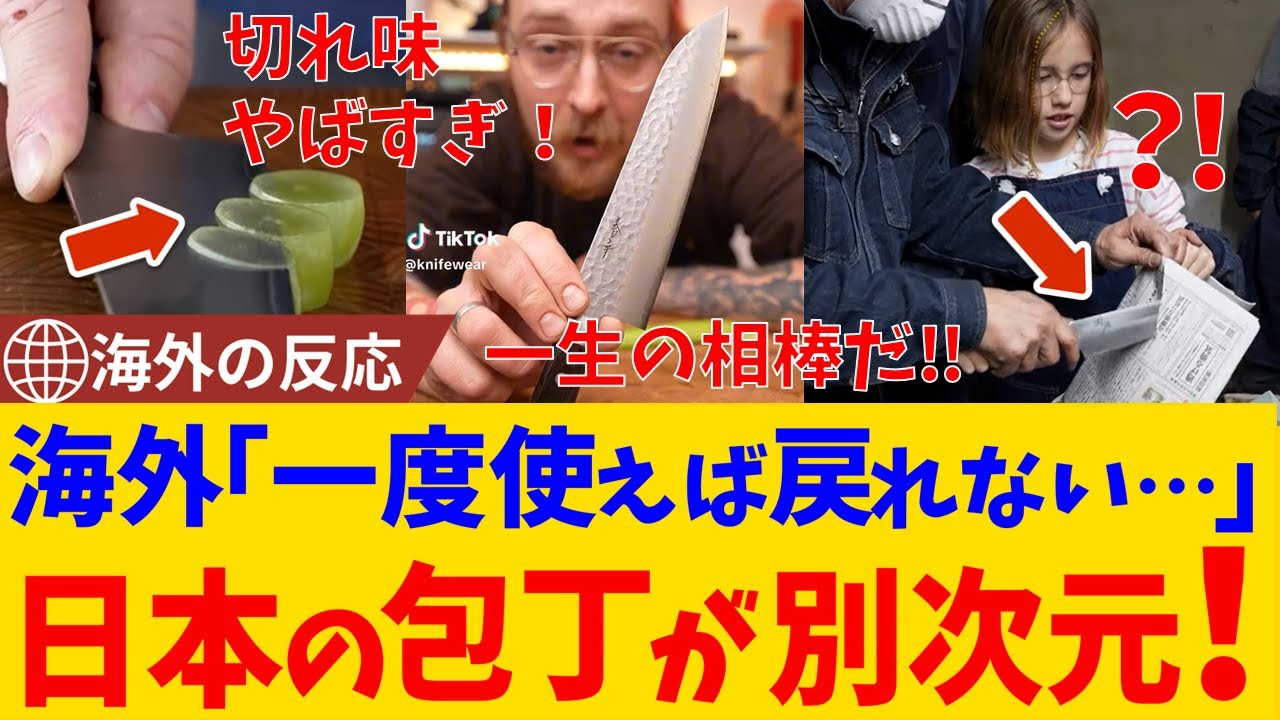 【海外の反応】「これ以上の包丁は存在しない」世界が認めた日本の包丁が凄すぎる理由
