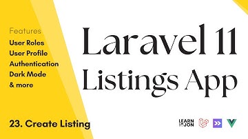 Laravel 11, Inertia JS, Vue JS Listing App: #23 Create a Listing (form)