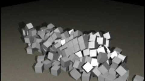 Blender Physics Simulations (block collapse) test02