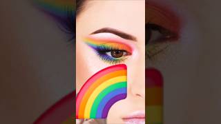 Rainbow Eyeshadow Tutorial #rainbow #eyeshadow #tutorial #shorts