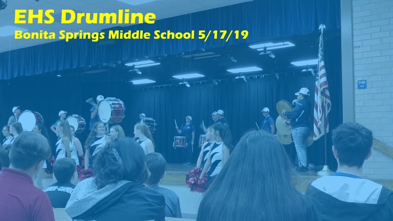 EHS Drumline Bonita Springs Middle School 5/17/19 YouTube