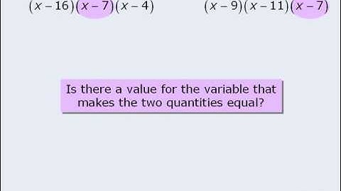 GRE Math - Quantitative Comparison - QC Strategy - Looking for Equality