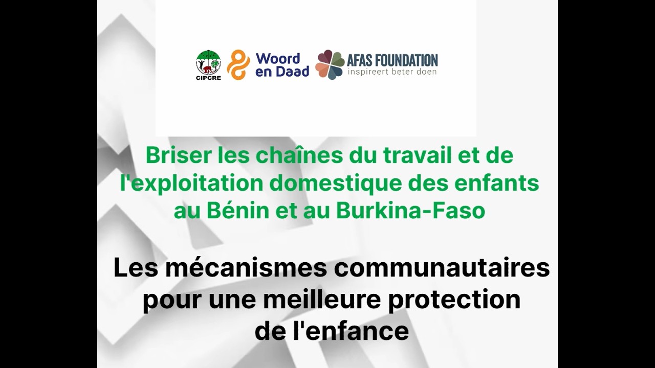 Protection de l’Enfance au Bénin : Les mécanismes communautaires en action