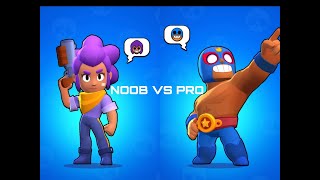 Noob Vs Pro In Brawl Stars Op Gameplay Fun 100% Noob Or Pro Guide All Equally