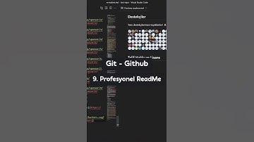 GitHub ReadMe Nasıl Yazılır? Profesyonel ReadMe Oluşturma - Git ve GitHub Eğitimi 9. Bölüm
