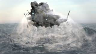 Space Ship Coming Out of Water (Flip Sim) Houdini