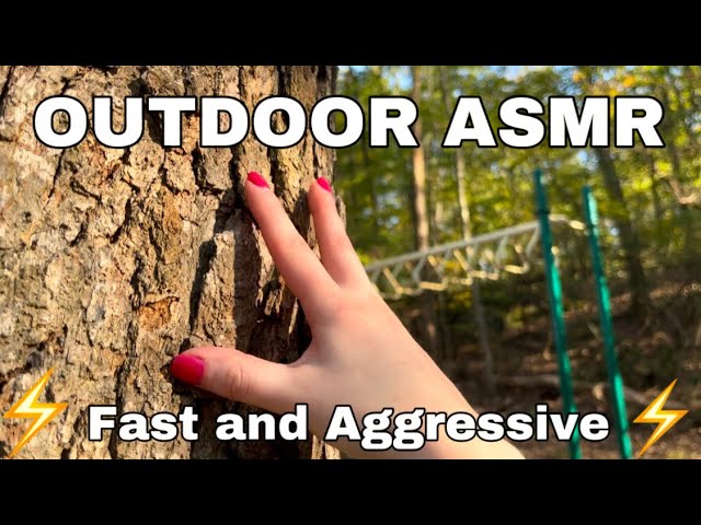 Outdoor Public ASMR | Fast & Aggressive | Hair Brush Sounds | Camera Tapping | No Talking