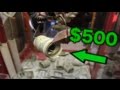 WINNING $500 FROM THE CLAW MACHINE! BROKE THE GLASS! | JOYSTICK