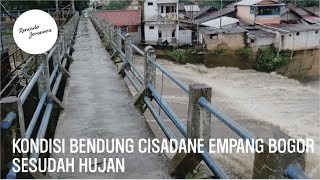 Kondisi Area Bendung Sungai Cisadane Empang Bogor Setelah Hujan