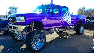 OLD SCHOOL CUSTOM LIFTED TRUCK FORD F350 DIESEL