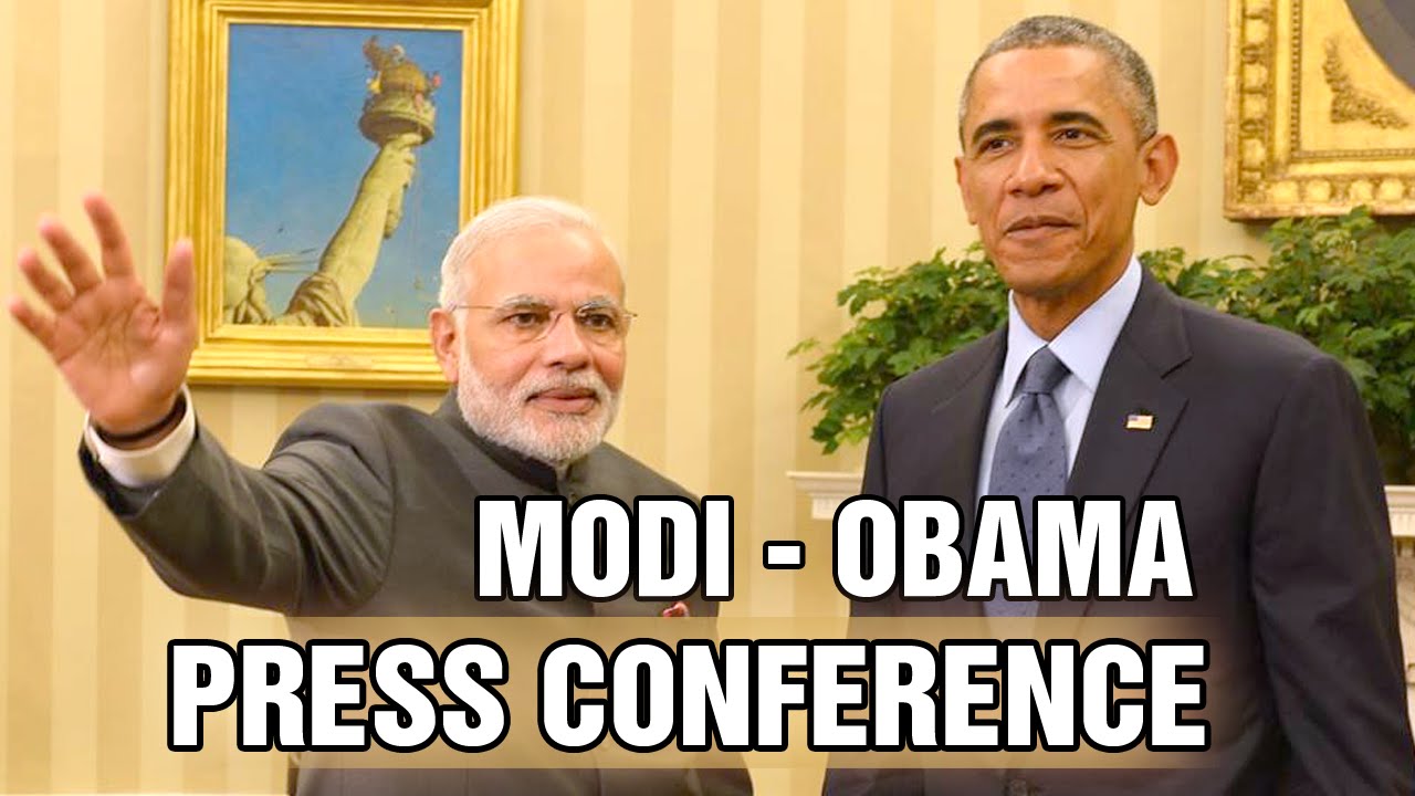PM Modi and US President Barack Obama at the joint press conference at White House