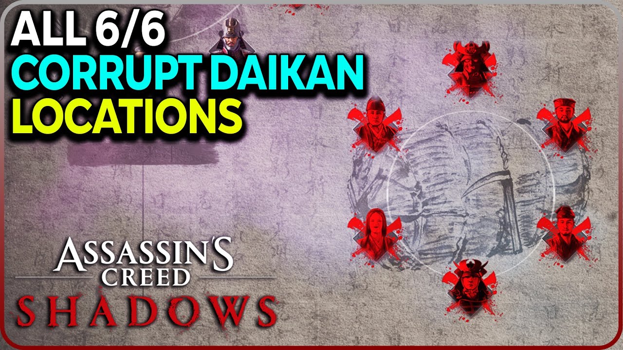 All 6 Corrupt Daikan Locations Assassin’s Creed Shadows
