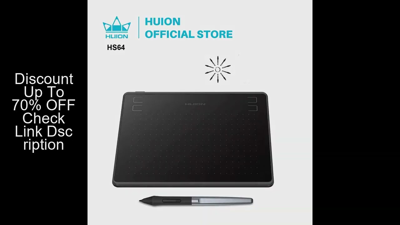 HUION HS64 6x4 Inches Graphic Drawing Tablets Phone Tablet Painting Tools with Battery-Free Stylus f