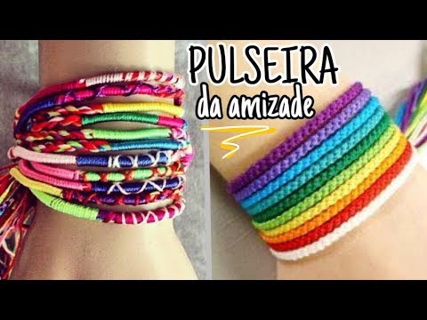 Vídeo: Como fazer uma pulseira da amizade com listras doces (com fotos)