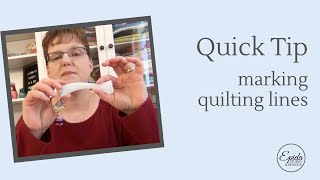 Marking Quilting Lines