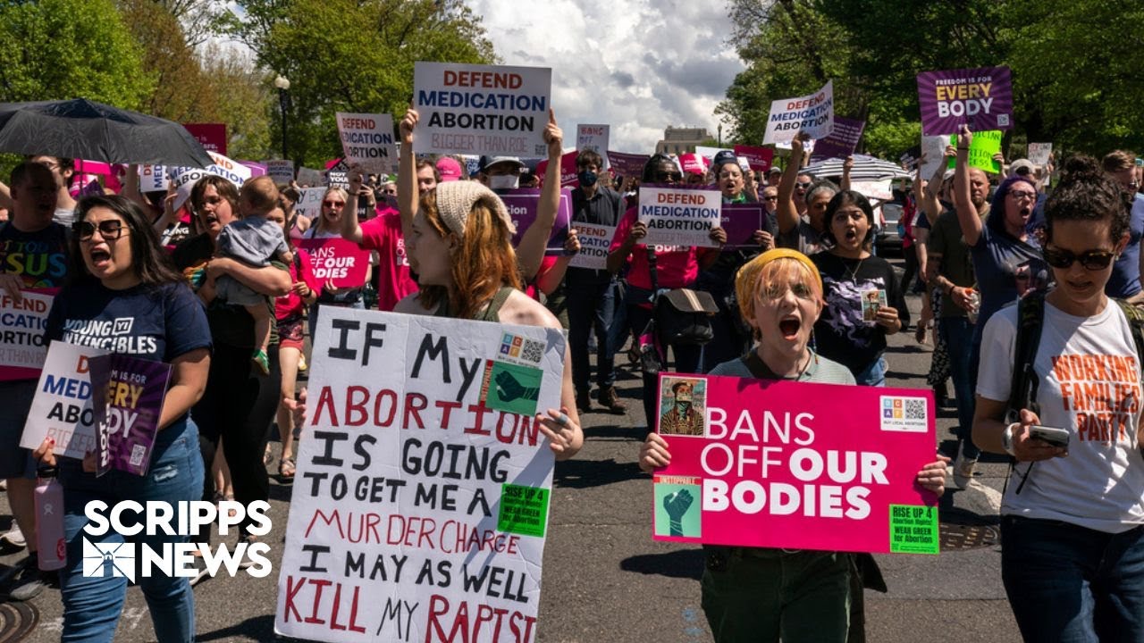 Protesters rally outside Supreme Court amid mifepristone legal limbo