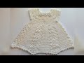 Vestido para bebe tejido a crochet 0 a 3 meses / tejidosbebe