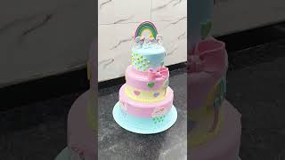 cloud and Bow cake design