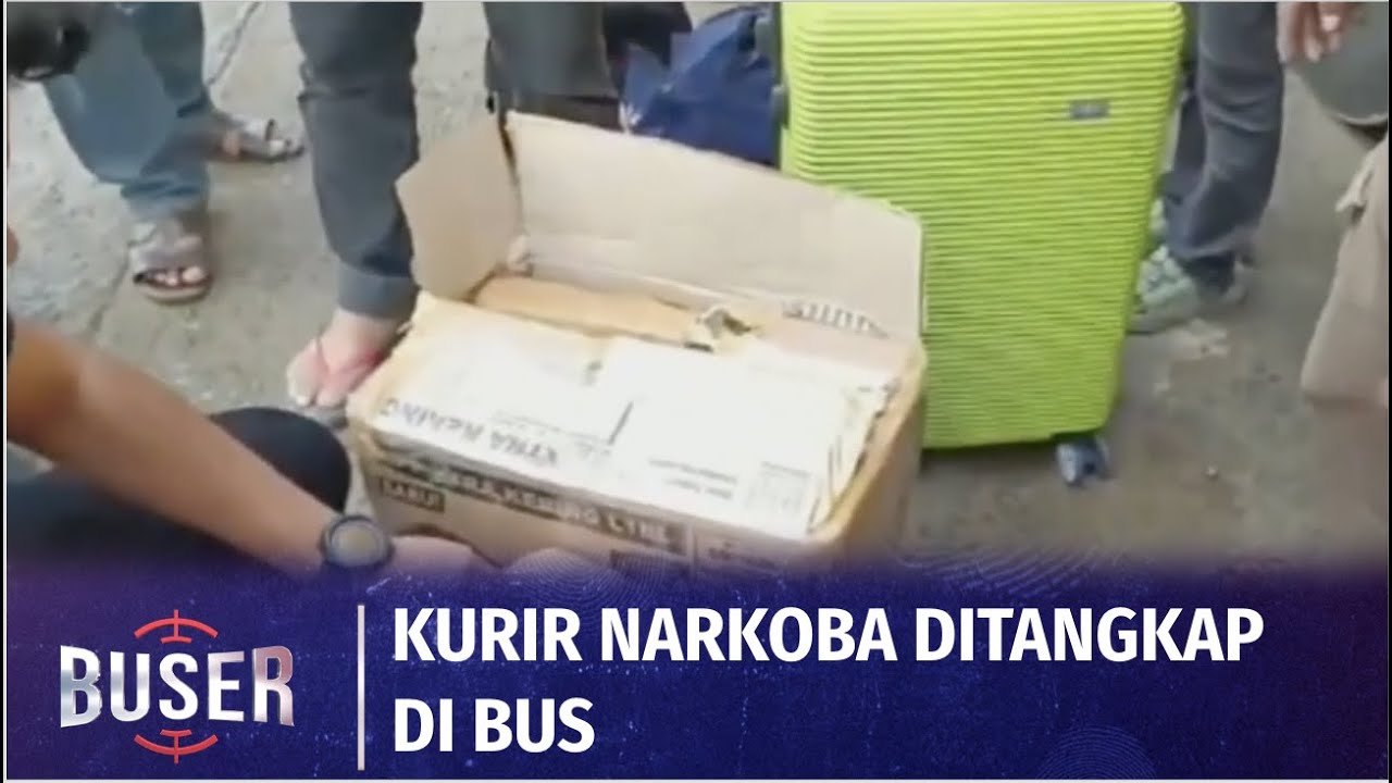 Kurir Narkoba Ditangkap Dalam bus Saat Hendak Antar 20 Kg Ganja | Buser