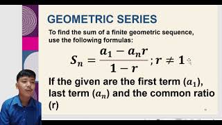 Celebrity GEOMETRIC SERIES ( FINITE ) | GRADE 10 MATHEMATICS Part I Profile
