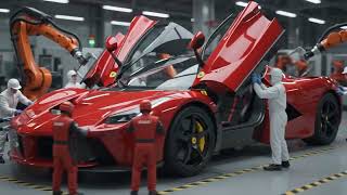 Tiny Mechanics Build a Ferrari LaFerrari from Scratch | Satisfying AI Mini Factory Build