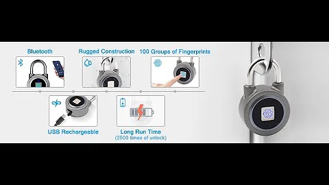 Fingerprint Padlock, Bluetooth Lock, Mobile APP, MEGAFEIS Smart Padlock with Keyless Biometric